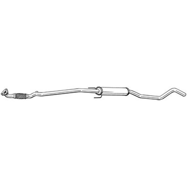 1 silencieux d'échappement intermédiaire Bosal 295615