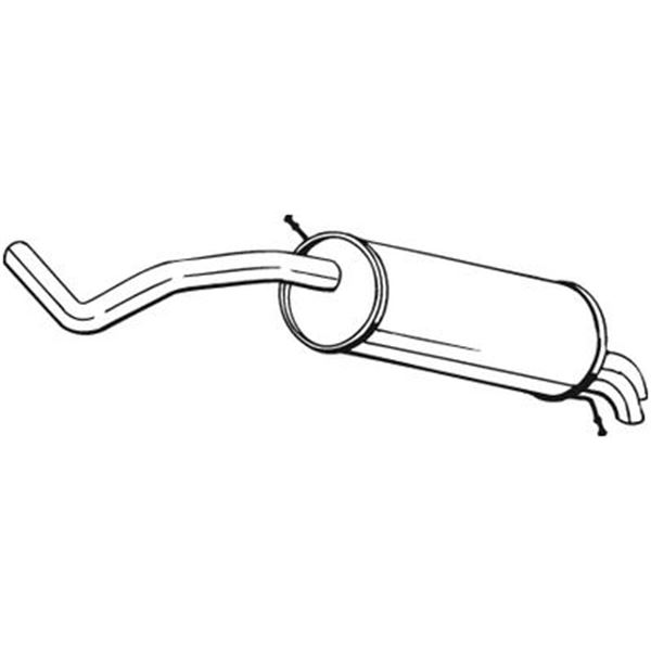 1 silencieux d'échappement arrière Bosal 278107