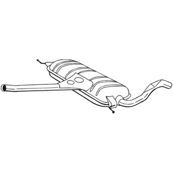1 silencieux d'échappement intermédiaire Bosal 283243