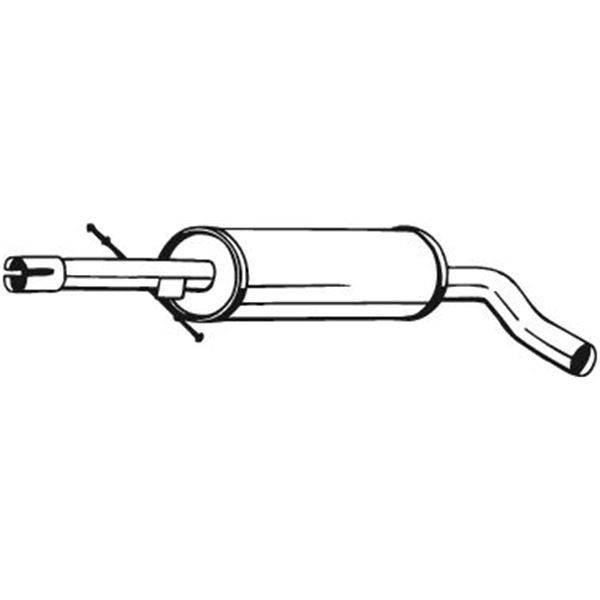 1 silencieux d'échappement intermédiaire Bosal 105497