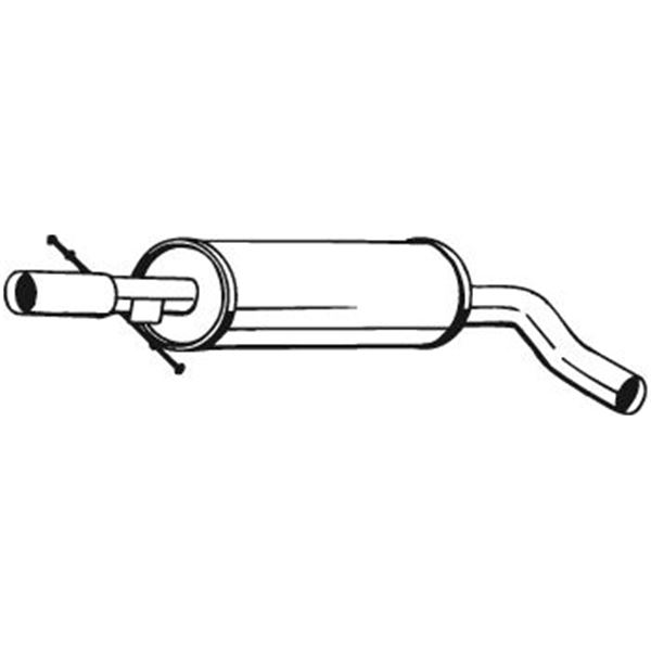 1 silencieux d'échappement intermédiaire Bosal 105505