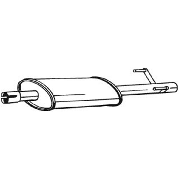 1 silencieux d'échappement intermédiaire Bosal 175209