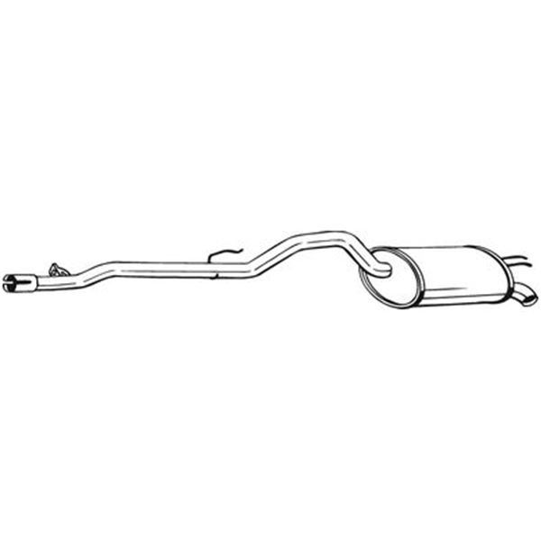 1 silencieux d'échappement arrière Bosal 281799