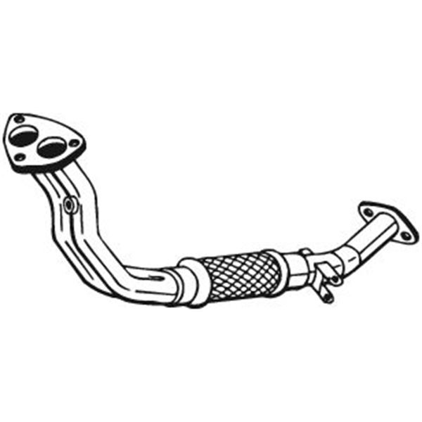 1 tuyau d'échappement Bosal 827273