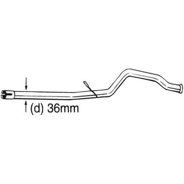 1 tuyau d'échappement Bosal 889189