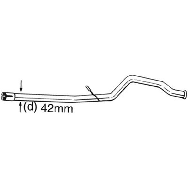 1 tuyau d'échappement Bosal 889183