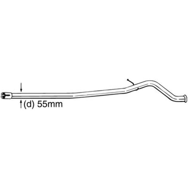 1 tuyau d'échappement Bosal 889177