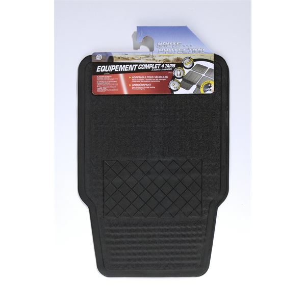 4 tapis de voiture PVC universels Tornado