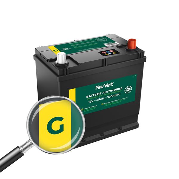 Batterie voiture Feu Vert G - 45Ah / 300A - 12V