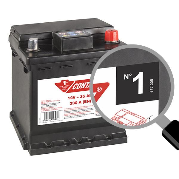 Batterie voiture Contact n°1 - 35Ah / 330A - 12V