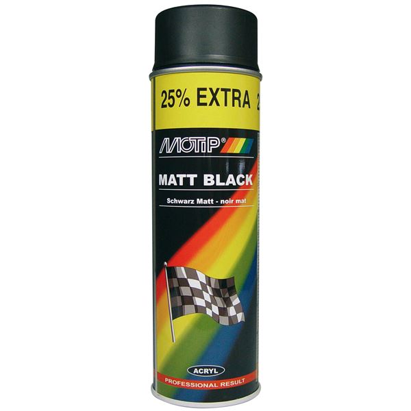 Aérosol peinture sèchage rapide noir mat MOTIP 500 ml