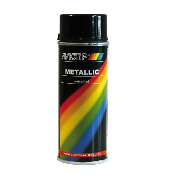 Aérosol peinture noire métallisée MOTIP 400 ml