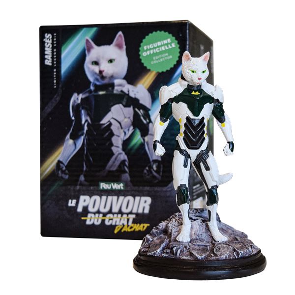 FIGURINE CHAT FEU VERT RAMSES – EDITION LIMITEE « SUPER-HEROS »