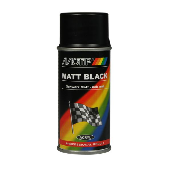 Aérosol de peinture noir mat 00106 MOTIP 150 ml