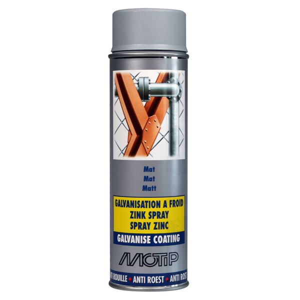 Aérosol galvanisation à froid mat MOTIP 500 ml