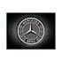 Magnet 8x6 cm Mercedes Benz Logo Noir