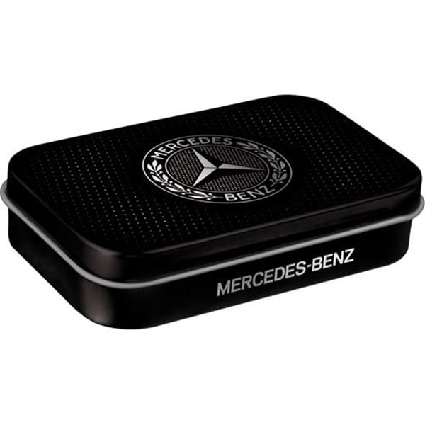 Boîte à pastilles XL Mercedes Benz Logo Noir et Gris