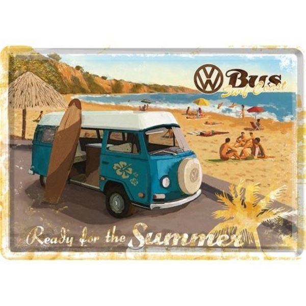 Carte postale métal VW Ready for the summer