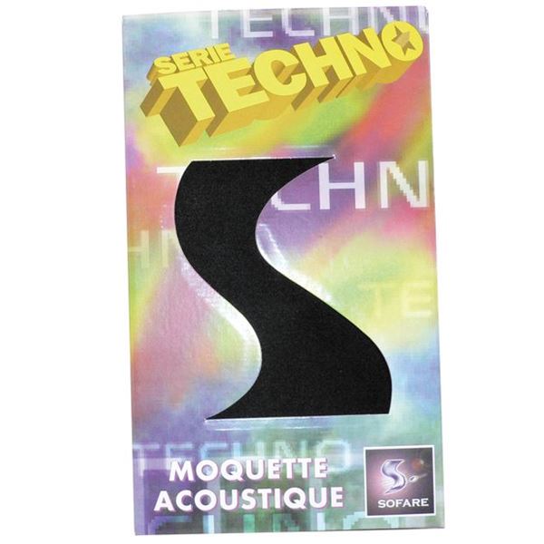 Moquette acoustique noire 75x140cm