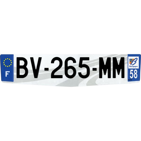 Plaque immatriculation alu Premium 520 x 120 mm (ancien système)