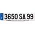 Plaque immatriculation alu Premium 520 x 120 mm (ancien système)