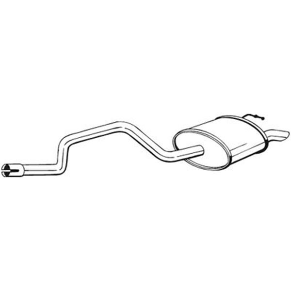 1 silencieux d'échappement arrière Bosal 281043