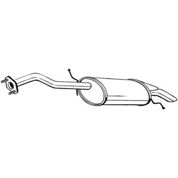 1 silencieux d'échappement arrière Bosal 278125