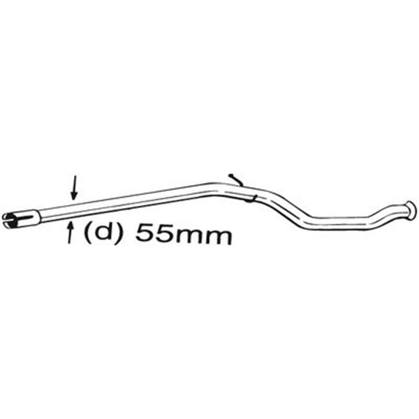 1 tuyau d'échappement Bosal 889535