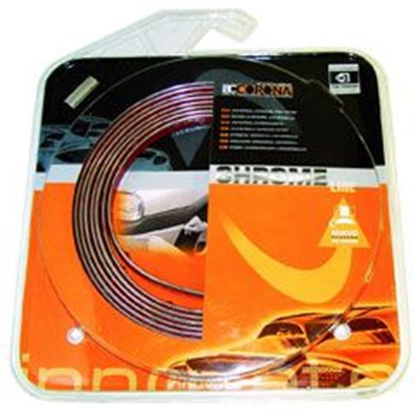 Bande chromée adhésive pour auto 12 mm x 8 m