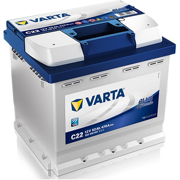 Batterie voiture Varta C22 - 52Ah / 470A - 12V