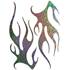 Sticker carrosserie pailleté flaming blanc