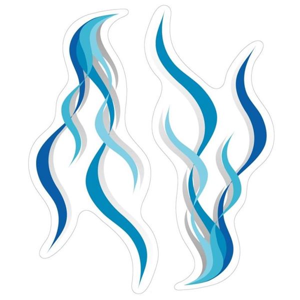 Adhésif Cadox kit déco Vagues x2 bleu