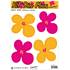Adhésif Cadox kit déco Fleurs rose / jaune x4