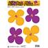 Adhésif Cadox kit déco Fleurs violet / jaune x4