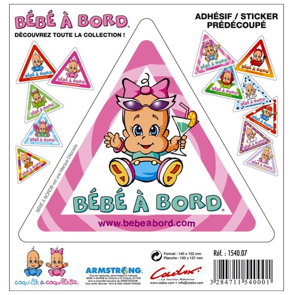 Adhésif Bébé à Bord F fashion