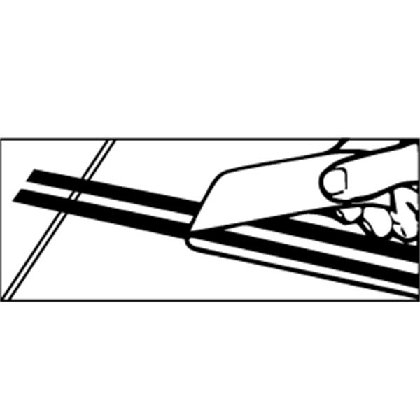 Sticker carrosserie double noir Cadox 12mm
