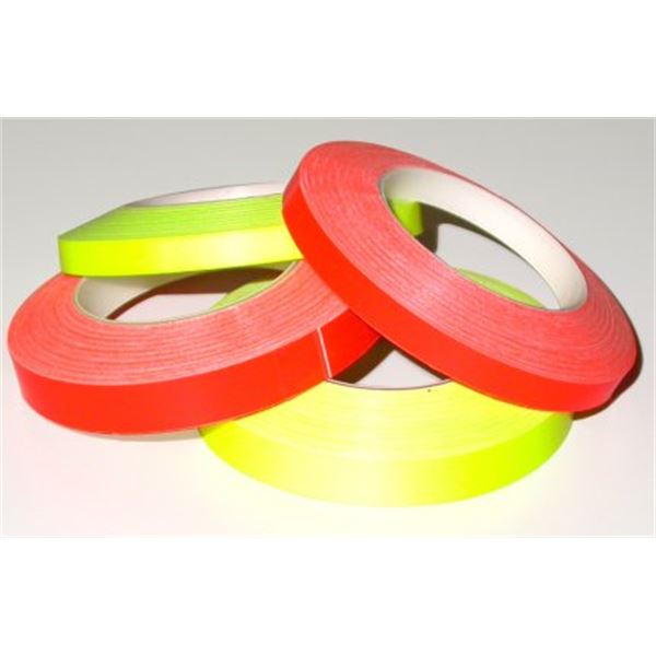 Sticker carrosserie filet fluo rouge 6 mm