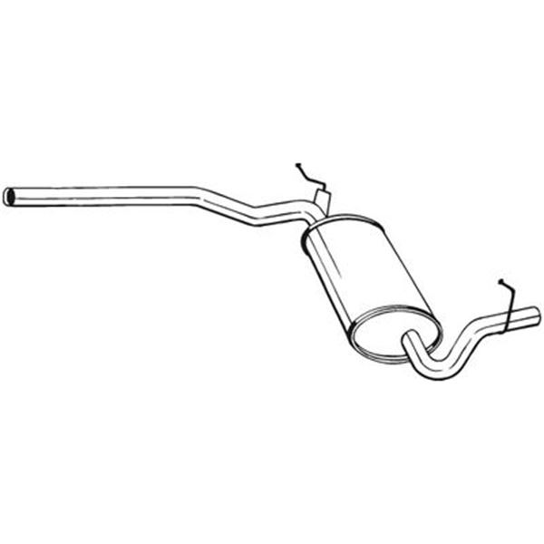 1 silencieux d'échappement intermédiaire Bosal 282363