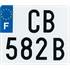 Plaque immatriculation cyclo plastique 140 x 120 mm