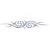 Sticker carrosserie tattoo argent tribal 1 Cadox