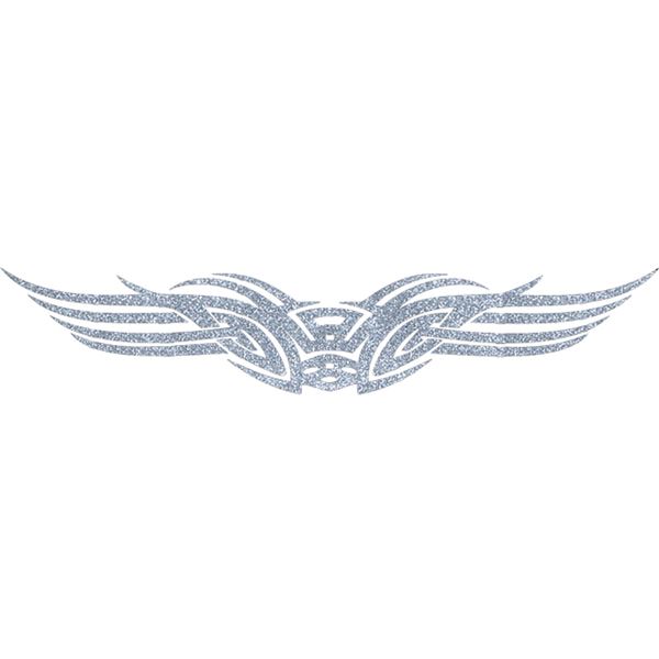 Sticker carrosserie tattoo tribal argent Cadox