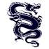 Sticker carrosserie tattoo dragon noir Cadox