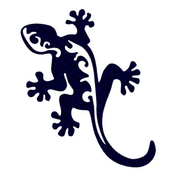 Sticker carrosserie tattoo gecko noir Cadox