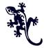 Sticker carrosserie tattoo gecko noir Cadox
