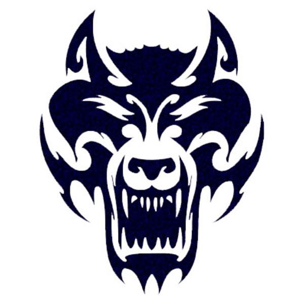Adhésif voiture tattoo loup noir Cadox