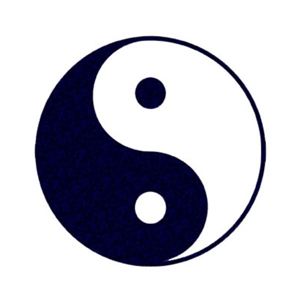 Sticker carrosserie tattoo noir Ying Yang Cadox