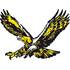 Sticker carrosserie aigle déployé petit modèle Cadox