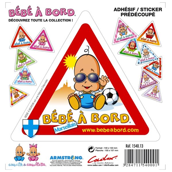 Adhésif Bébé à Bord Marseillais