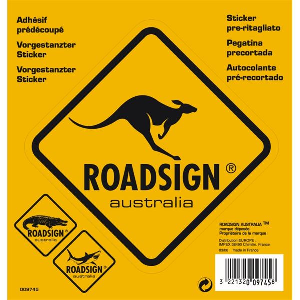 Adhésif Roadsign Australia Kangourou