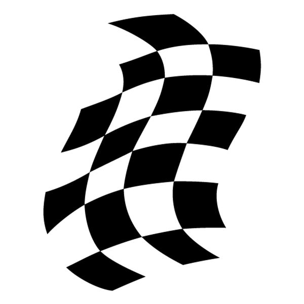 Sticker carrosserie damier noir Cadox